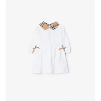 Kariertes Baumwollkleid mit Bloomers