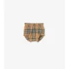Kariertes Baumwollkleid mit Bloomers