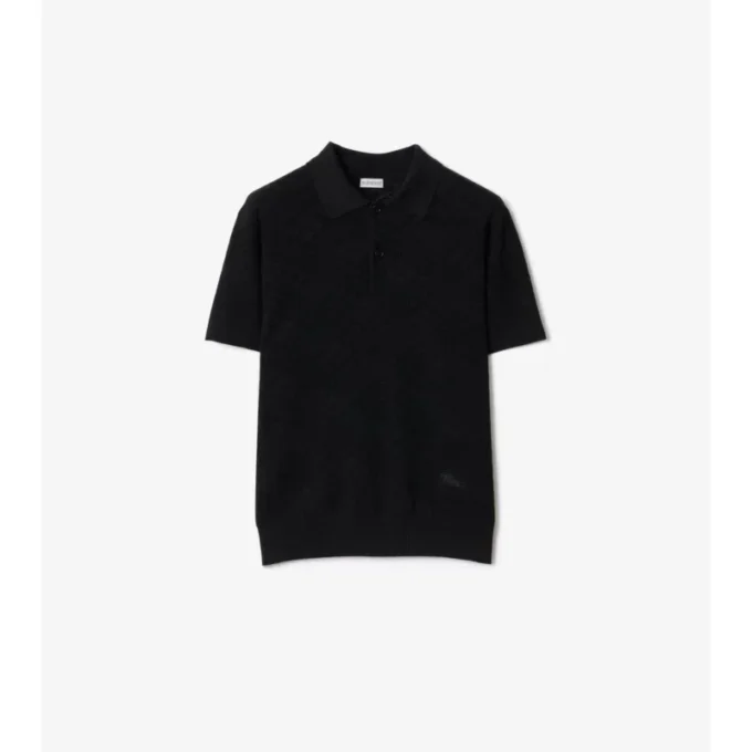 Kariertes Woll-Poloshirt