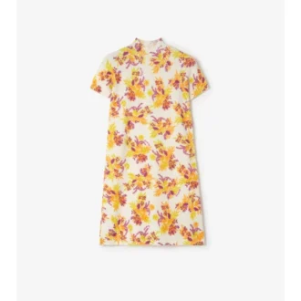 Kleid aus Baumwollmischung mit Blumenmuster