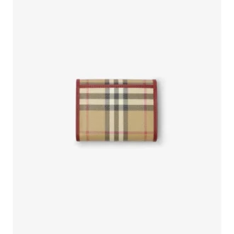 Kleine Brieftasche mit Karomuster