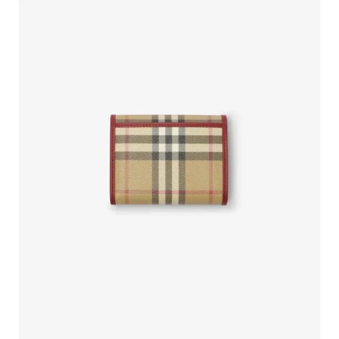 Kleine Brieftasche mit Karomuster