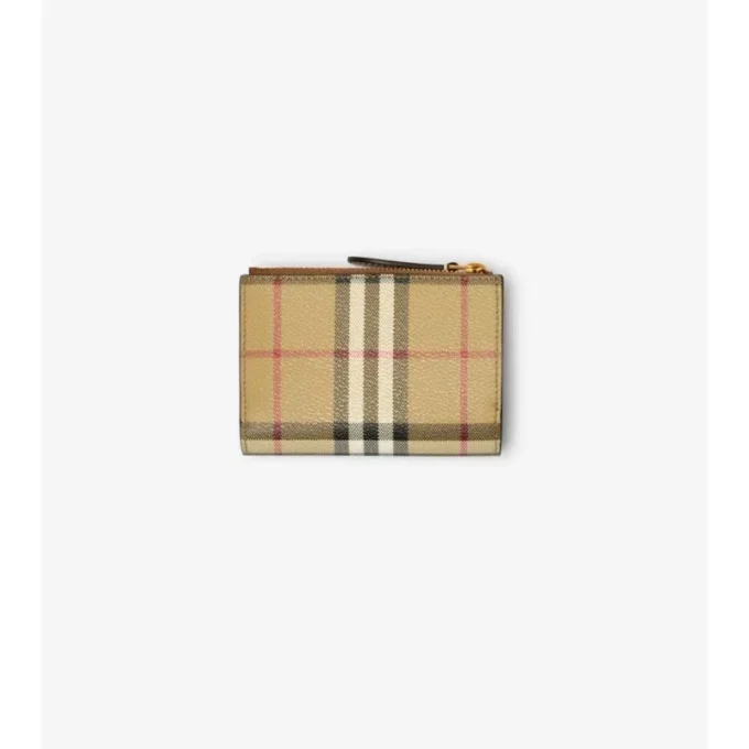 Kleine Brieftasche mit Karomuster