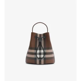 Kleine Bucket Bag mit Karomuster