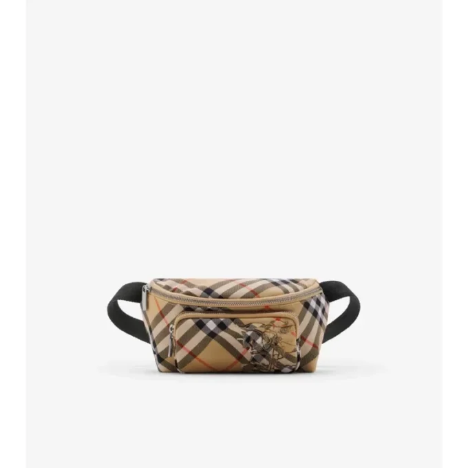 Kleine Gürteltasche mit Karomuster