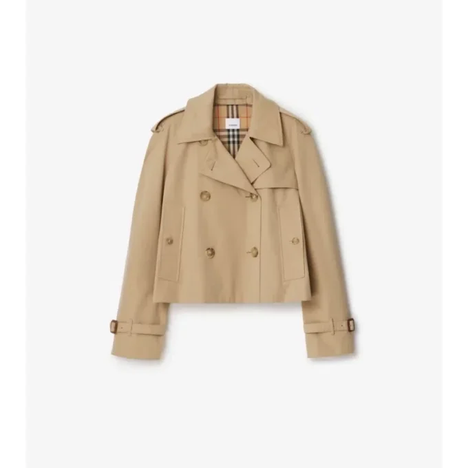 Kurze Gabardine-Mayfair-Trenchjacke