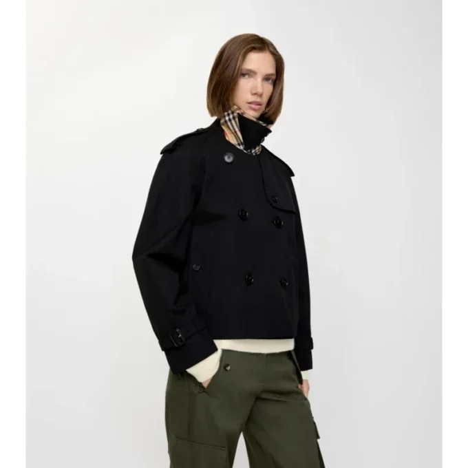 Kurze Gabardine-Mayfair-Trenchjacke