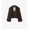 Kurze Gabardine-Trenchcoat-Jacke
