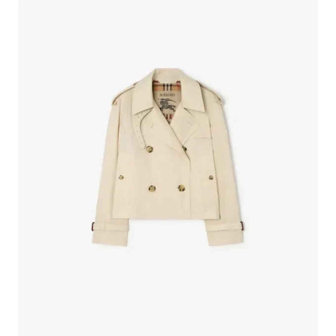 Kurze Mayfair-Trenchjacke aus Tropical Gabardine