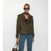 Kurze Mayfair-Trenchjacke aus Tropical Gabardine