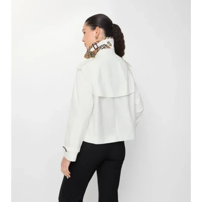 Kurze Mayfair-Trenchjacke aus Tropical Gabardine