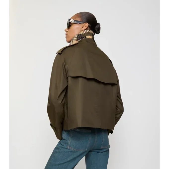 Kurze Mayfair-Trenchjacke aus Tropical Gabardine