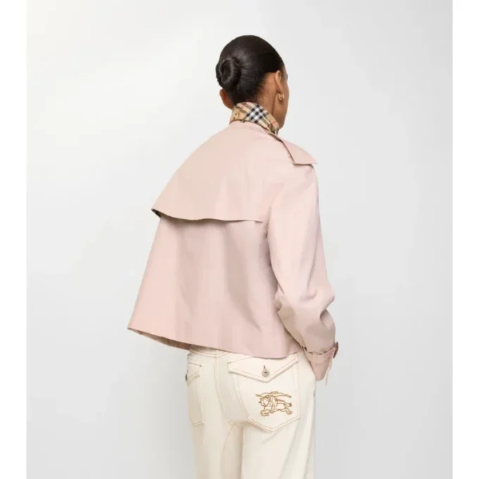Kurze Mayfair-Trenchjacke aus Tropical Gabardine
