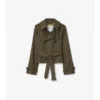 Kurze Trenchcoat-Jacke aus Tropical Gabardine