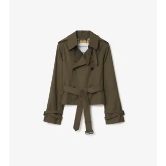 Kurze Trenchcoat-Jacke aus Tropical Gabardine