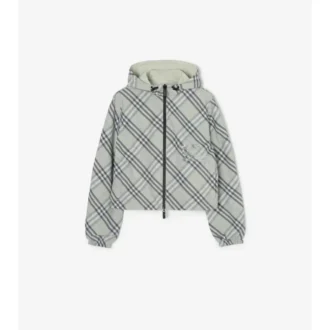 Kurze, wendbare Jacke mit Karomuster