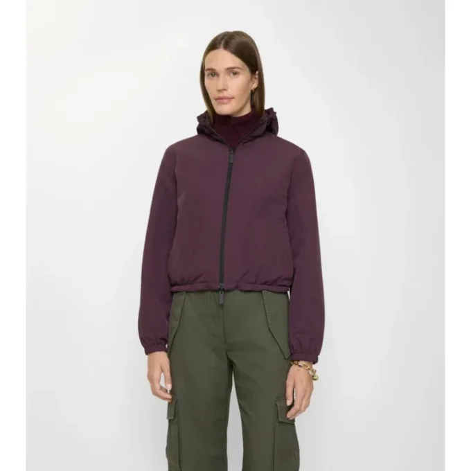 Kurze, wendbare Kapuzenjacke mit Karomuster