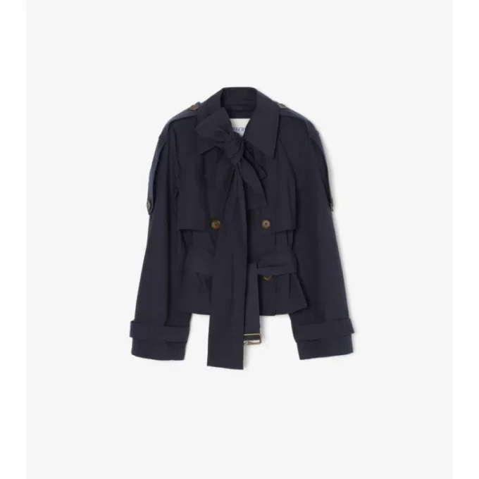 Kurzer Canvas-Trench Coat „Trerose“
