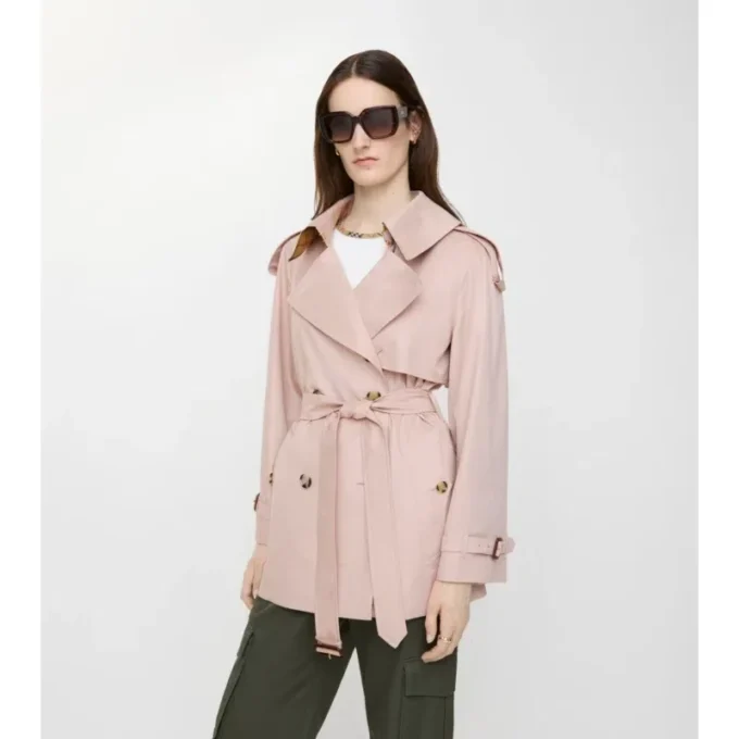 Kurzer Fitzrovia-Trench Coat aus Tropical Gabardine