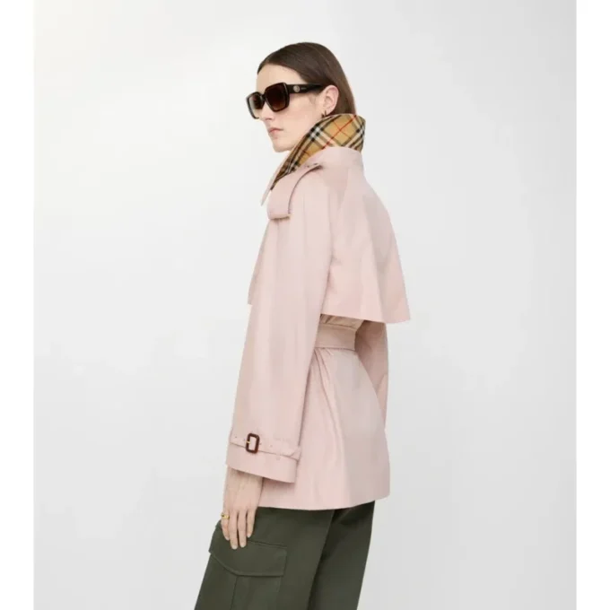 Kurzer Fitzrovia-Trench Coat aus Tropical Gabardine