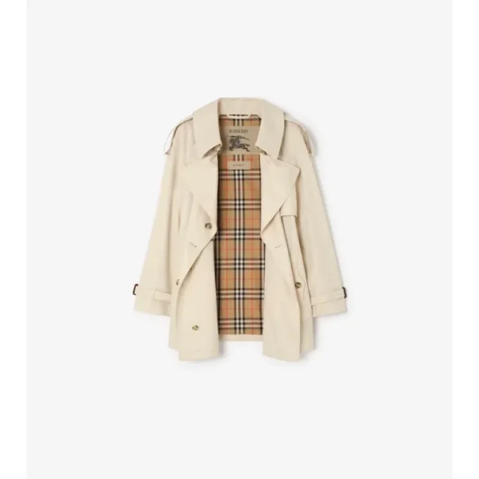 Kurzer Fitzrovia-Trench Coat aus Tropical Gabardine