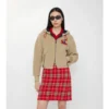 Kurzer Fleece-Pullover aus einer Woll-Kaschmir-Mischung