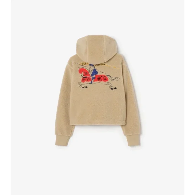 Kurzer Fleece-Pullover aus einer Woll-Kaschmir-Mischung