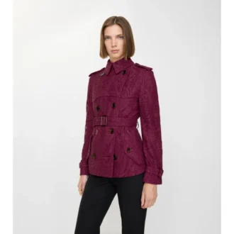 Kurzer Foxfield-Trenchcoat aus Paisley-Spitze