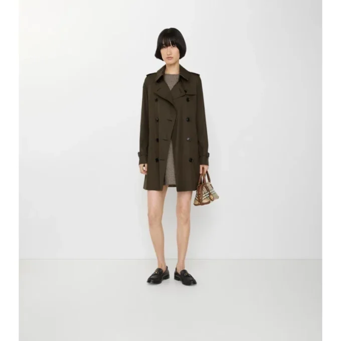 Kurzer Kensington-Trenchcoat aus Tropical Gabardine