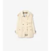 Kurzer, leichter Fitzrovia-Trench Coat aus Baumwolle