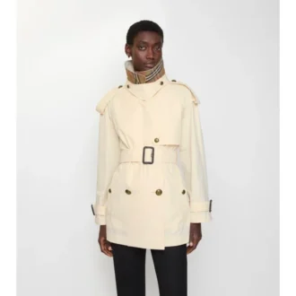 Kurzer, leichter Fitzrovia-Trench Coat aus Baumwolle