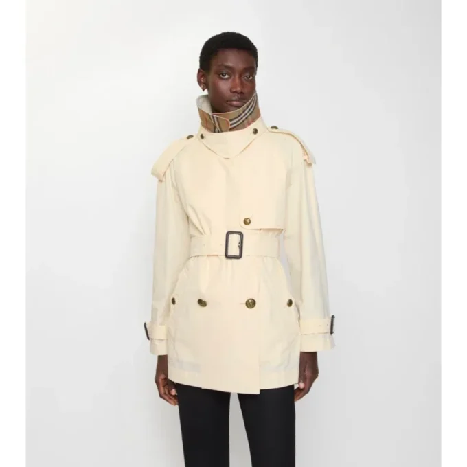 Kurzer, leichter Fitzrovia-Trench Coat aus Baumwolle