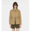Kurzer Nylon-Parka mit Karomuster