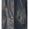 Kurzer Trench Coat aus Denim