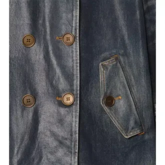 Kurzer Trench Coat aus Denim