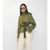 Kurzer Trench Coat aus Nylonmischung