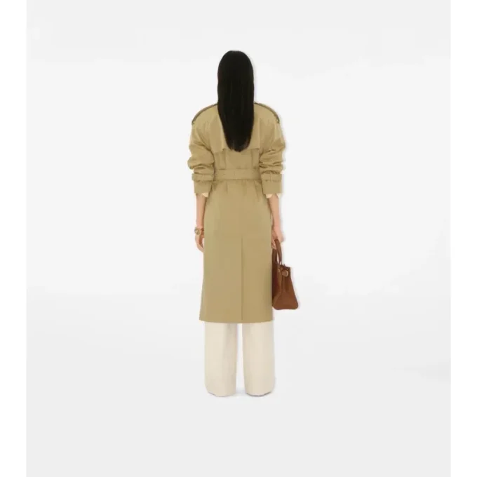 Langer Castleford-Trench Coat mit Karokragen