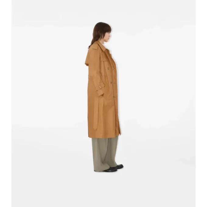 Langer Castleford-Trenchcoat aus Leder