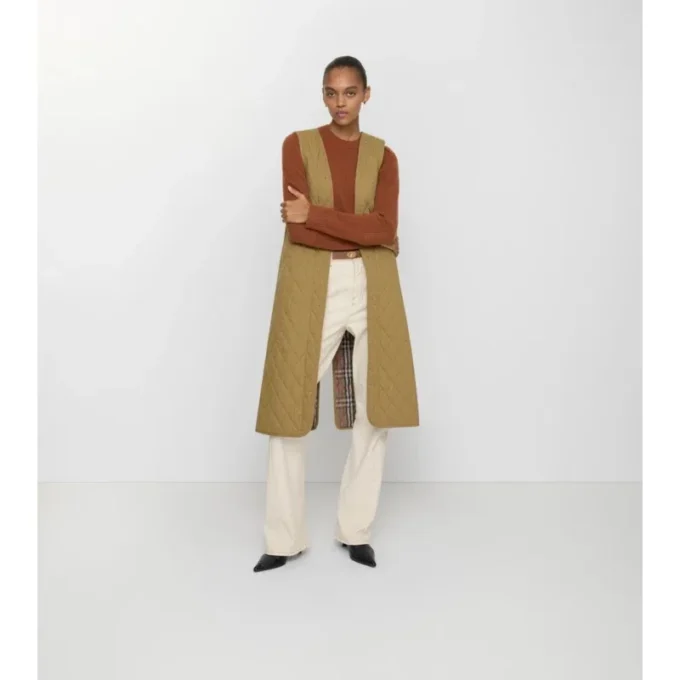Langer Fitzrovia-Trench Coat aus Canvas mit wärmendem Futter
