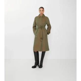 Langer Gabardine-Car Coat