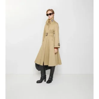 Langer Gabardine-Car Coat „Ellingham Fit-And-Flare“