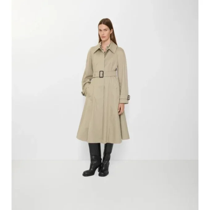 Langer Gabardine-Car Coat „Ellingham Fit-And-Flare“