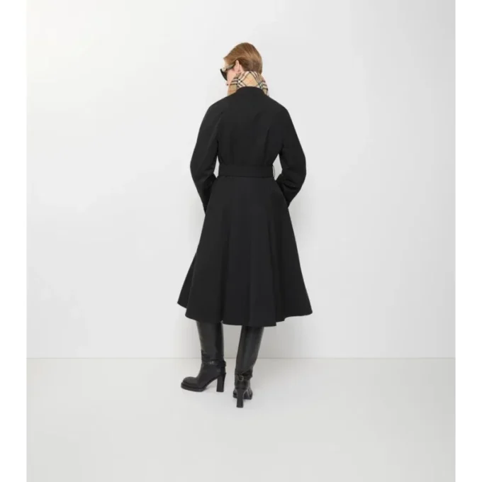 Langer Gabardine-Car Coat „Ellingham Fit-And-Flare“