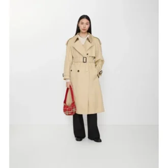 Langer Gabardine-Trench Coat „Fitzrovia“ mit wärmendem Futter