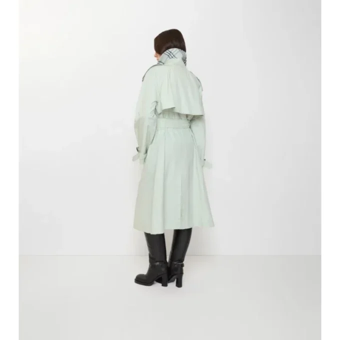 Langer, leichter Fitzrovia-Trench Coat aus Baumwolle