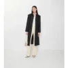 Langer Nylon-Car Coat mit Kapuze