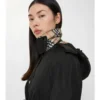 Langer Nylon-Car Coat mit Kapuze