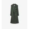 Langer Nylon-Trench Coat mit Kapuze