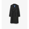Langer Trench Coat aus gebondeter Stretchwolle