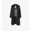 Langer Trench Coat aus gebondeter Stretchwolle